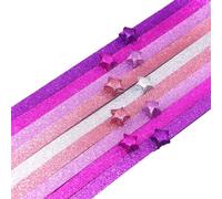 Lucky Paper, 520 feuilles de papier pailleté dégradé de couleur, bandes de papier pliables pour loisirs créatifs décoration