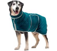 Lucky Paws® Peignoir Chien Super absorbante - Peignoir pour Chien à Double Couche Luxueuse - Serviette Ultra Douce - Séchez Votre toutou sans Effort en Quelques Minutes (Géant, Bleu Sarcelle)