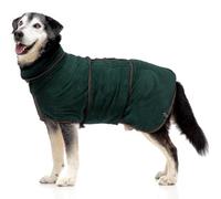 Lucky Paws® Peignoir Chien Super absorbante - Peignoir pour Chien à Double Couche Luxueuse - Serviette Ultra Douce - Séchez Votre toutou sans Effort en Quelques Minutes (XXS, Vert foncé)