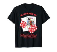 Lucky Players Club Las Vegas Blackjack with Chips Card Games T-Shirt