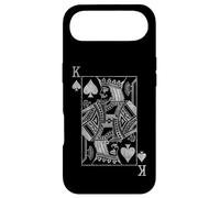 Lucky Poker Cards Knight King of Spade Game Gris argenté Coque pour iPhone Air
