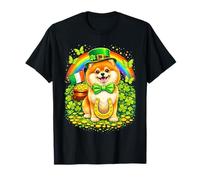 Lucky Pomeranian St Patrick’s Day Rainbow Shamrock Dog Lover T-Shirt