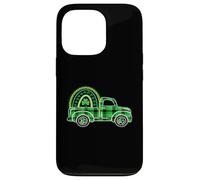 Lucky Rainbow Truck Buffalo Plaid Trèfle Jour de la Saint-Patrick Coque pour iPhone 13 Pro