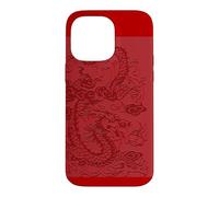 Lucky Red Asiatique Chinois Japonais Coréen Dragon Coque pour iPhone 14 Pro Max