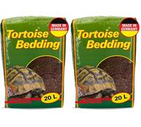 Lucky Reptile 65131 Tortoise Bedding 20 l, Terreau pour tortues terrestres (Lot de 2)