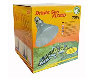 Lucky Reptile Bright Sun Flood Desert - Lampe à vapeur métallique thermique 70 W douilles E27 - Pour terrarium avec spectre de lumière du jour & rayons UVA & UVB - pour reptiles du désert