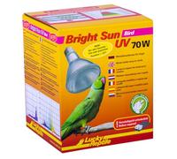 Lucky Reptile Bright Sun UV Bird - Lampe à Vapeur métallique 70 W Douille E27 - Lampe chauffante Oiseaux avec Spectre Lumiere Proche de celui du Soleil - avec UVA & UVB - sans Scintillement