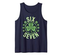 Lucky Rizzler 67 Shamrock St Patrick Meme Six Seven Brain Débardeur