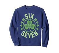 Lucky Rizzler 67 Shamrock St Patrick Meme Six Seven Brain Sweatshirt