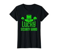 Lucky Security Guard Funny St Patrick Day Security Guard T-Shirt Graphique avec Valeur