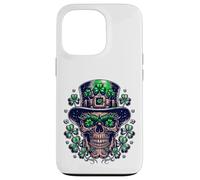 Lucky Shamrock Skull St Patrick Art Irlandais Coque pour iPhone 13 Pro