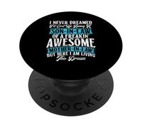 Lucky Son In Law Awesome Mother In Law Family Humour Child PopSockets PopGrip Adhésif