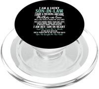 Lucky Son In Law Awesome Mother In Law Family Humour Child PopSockets PopGrip pour MagSafe