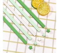 Lucky Star Lot de 540 bandes de papier origami à cinq pointes pour décoration d'intérieur, cadeaux de bricolage, bénédictions et espoirs, pliage facile et 27 couleurs (vert)
