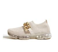 LUCKY STEP Baskets Tendance pour Femme avec Coussin d'air, Respirantes, Confortables, légères pour la Marche (Catena Beige, 8US-38EU-5UK)