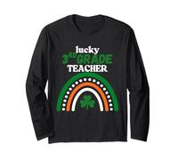Lucky Teacher Grade Crew St. Patrick's Day 3e année Manche Longue
