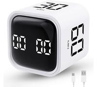 LUCKY TIME Minuteur Pomodoro Cube, Comptes à Rebours 5/10/30/60 Min | Cube Timer, Alarme sonore et vibration réglable, chronomètre minuter Rechargeable pour bureau, études, tâches et TDAH