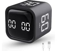 LUCKY TIME Minuteur Pomodoro Cube, Comptes à Rebours 5/10/30/60 Min | Cube Timer, Alarme sonore et vibration réglable, chronomètre minuter Rechargeable pour bureau, études, tâches et TDAH