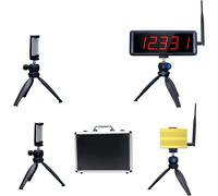 LUCKY TIME Timer Laser sans Fil pour Sprints, Battery Powered Sprint Timer Laser Training System 40 60 Yard Dash, Red LED, Race Clock Stopwatch for Running Speed Training