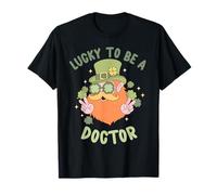 Lucky To Be A Doctor St Patrick Leprechaun gingembre T-Shirt