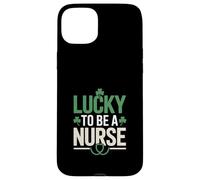Lucky to Be A Nurse St Patrick Day Shamrock Pride Coque pour iPhone 15 Plus