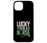 Lucky to Be A Nurse St Patrick Day Shamrock Pride Coque pour iPhone 15 Plus