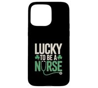 Lucky to Be A Nurse St Patrick Day Shamrock Pride Coque pour iPhone 15 Pro Max