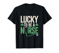 Lucky to Be A Nurse St Patrick Day Shamrock Pride T-Shirt