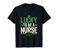 Lucky to Be A Nurse St Patrick Day Shamrock Pride T-Shirt