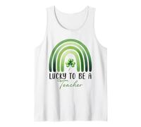 Lucky to Be A Teacher Trèfle pour la Saint-Patrick Arc-en-Ciel Débardeur