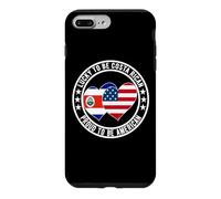 Lucky to Be Costa Rica Proud to Be American Costa Rica USA Coque pour iPhone 7 Plus/8 Plus