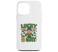 Lucky to Be Gay St Patrick Motif Rainbow Pride Coque pour iPhone 13 Pro Max