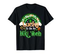 Lucky to Be MRI Tech Trèfle Arc-en-Ciel St Patrick Day T-Shirt