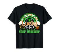 Lucky to Be Rondelle de Voiture Motif trèfle Arc-en-Ciel St Patrick Day T-Shirt