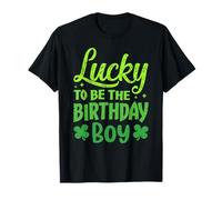 Lucky to Be The Birthday Boy Shamrock St Patrick's Day Boys T-Shirt