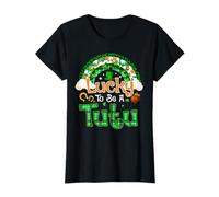 Lucky to Be Tutu Grandma Trèfle Arc-en-Ciel St Patrick Day T-Shirt