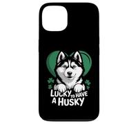 Lucky to Have A Husky St Patrick Day Coque pour iPhone 13
