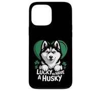 Lucky to Have A Husky St Patrick Day Coque pour iPhone 13 Pro Max
