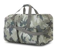 Lucky Travel - Sac de sport, sac de voyage et grand sac de sport pour homme, sac de week-end pliable pour femme et homme avec bandoulière réglable, gris anthracite, camouflage, 115L