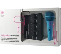 Lucky Voice Machine de karaoké 2.0 (Nouvelle Version 2022) et Microphone pour Adultes et Enfants - Bleu - Accès Gratuit à 10 000 chansons - Kit de karaoké Portable : se connecte au téléphone, à la