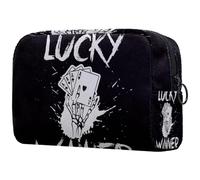 Lucky Winner Poker Squelette Hand Cosmetic Bag for Women Travel Toiletry Bags Large Makeup Handy Pouch Organizer Bag with Zipper, multicolore, 18.5x7.5x13cm/7.3x3x5.1in, Trousse de toilette