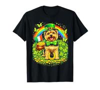 Lucky Yorkshire Terrier St Patrick’s Day Rainbow Shamrock T-Shirt