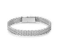 LUCKY2+7 Bracelets pour hommes - Bracelet en acier inoxydable avec fermoir magnétique et chaîne Franco