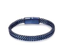 LUCKY2+7 Bracelets pour hommes - Bracelet en acier inoxydable avec fermoir magnétique et chaîne Franco