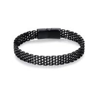 LUCKY2+7 Bracelets pour hommes - Bracelet en acier inoxydable avec fermoir magnétique et chaîne Franco