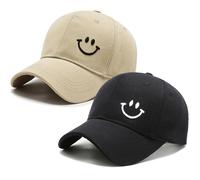 LuckyCao Lot de 2 casquettes de baseball pour homme et femme - Casquette de baseball d'été pour femme - Casquette de loisirs - Casquette de sport réglable et respirante - Protection solaire - Taille