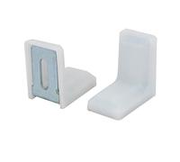Luckycivia Lot de 40 équerres d'angle en métal et plastique en forme de L, pour angle droit, blanc (28 mm x 28 mm x 19 mm)