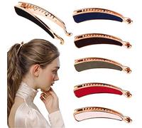 Luckycivia Lot de 6 barrettes à cheveux classiques en forme de banane pour femme et fille
