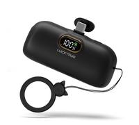 LUCKYDUO Mini Batterie Externe USB-C 5 000 mAh,Portable Mini Power Bank avec Écran LED, Petit Chargeur de Voyage, Compatible avec iPhone 16/15 série, Samsung et téléphones USB-C