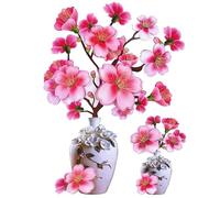 LuckyGGT 3D Stéréo Mur Autocollant Auto-Adhésif Vase Decal Chambre Fond Décoration Murale Creative Floral Armoire Porte Réfrigérateur Autocollant